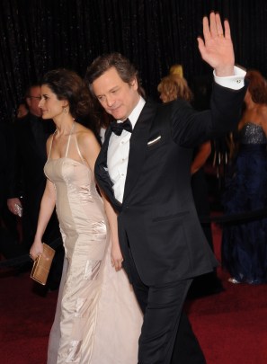 Colin Firth and his wife Livia Giuggioli  arrive at the 83rd Academy Awards in Hollywood