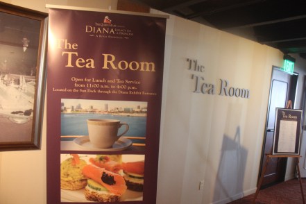 The Tea Room aboard The Queen Mary offers unparalleled views of the Long Beach harbor.