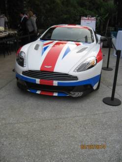 Greeting guests as they walked in was this custom made Aston Martin Vanquish. It is made by hand, which takes about 250 hours. It will cost you $280,000, but with this much style and speeds up to 190 MPH, it should be the official car of The Anglophile Channel!