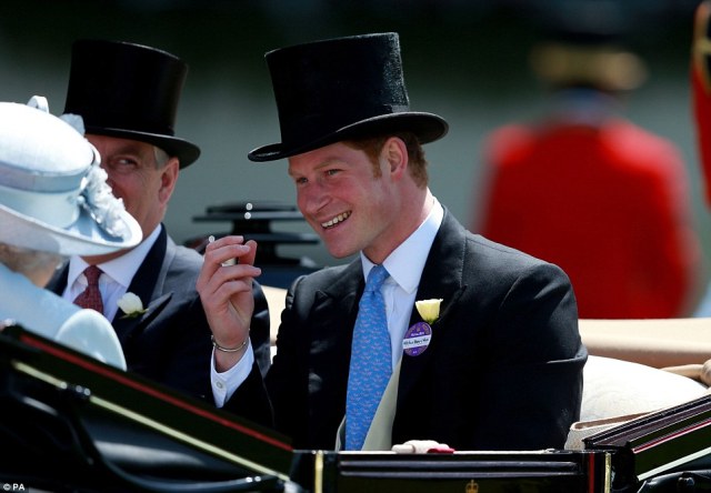 Dapper Prince Harry attends his first Royal Ascot