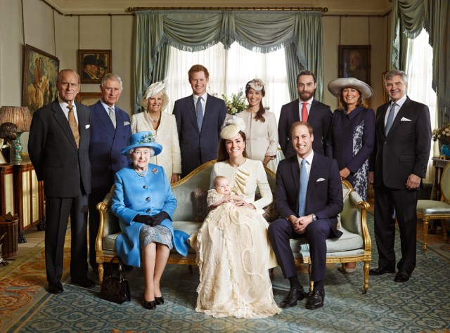 After the christening, the family gathered at Clarence House for tea.