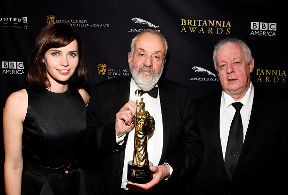 Felicity Jones, Britannia Honoree Mike Leigh, and Jim Sheridan