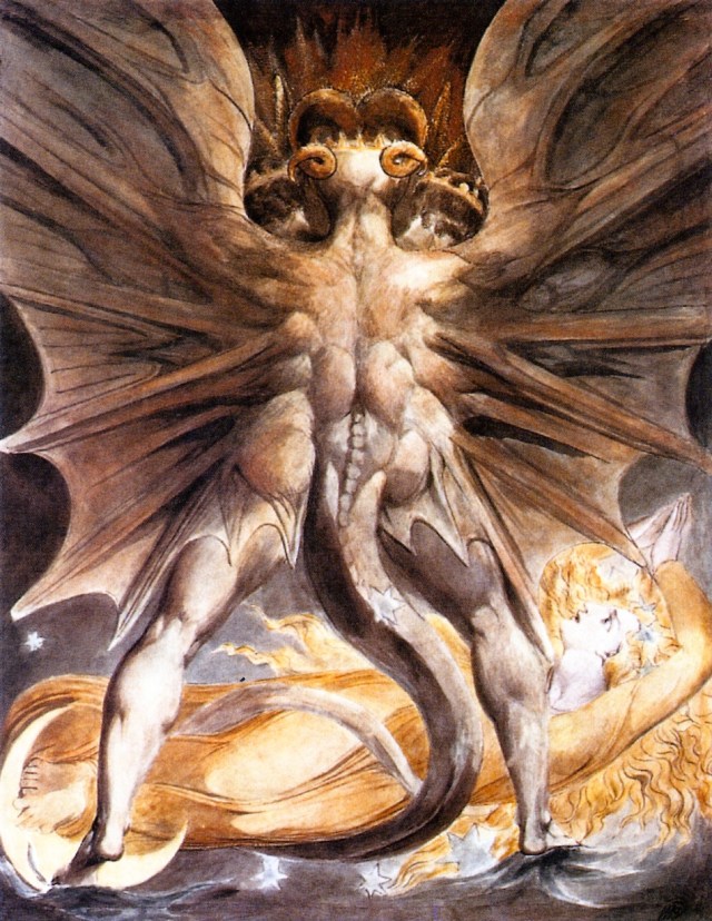 Dolarhyd's obsession, "The Great Red Dragon and the Woman Clothed in Sun"