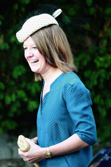 Godmother Laura Fellowes at the Church of St Mary Magdalene for Princess Charlotte's christening Picture: Chris Jackson/Getty Images